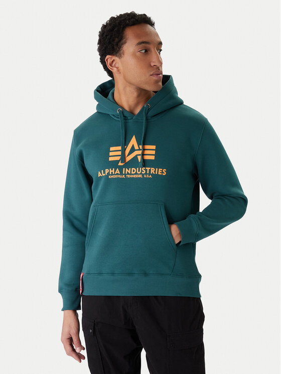 Alpha Industries Суитшърт Basic 178312 Зелен Regular Fit цвят на ниска цена