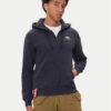 Alpha Industries Суитшърт Basic Zip 118342 Тъмносин Regular Fit цвят на ниска цена