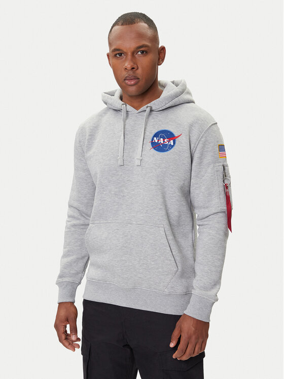 Alpha Industries Суитшърт Space Shuttle 178317 Сив Regular Fit цвят на ниска цена