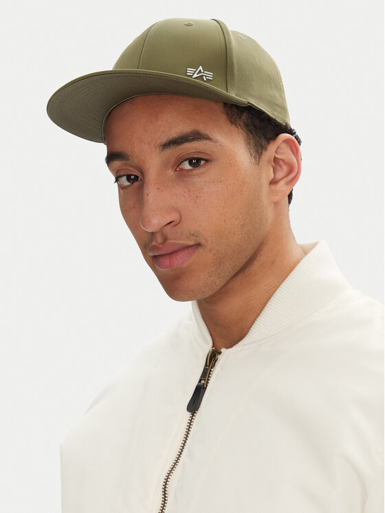 Alpha Industries Шапка с козирка Metal Label 156905 Зелен цвят на ниска цена