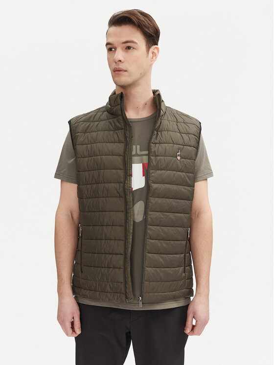 Aulp Елек Mocco Каки Slim Fit цвят на ниска цена