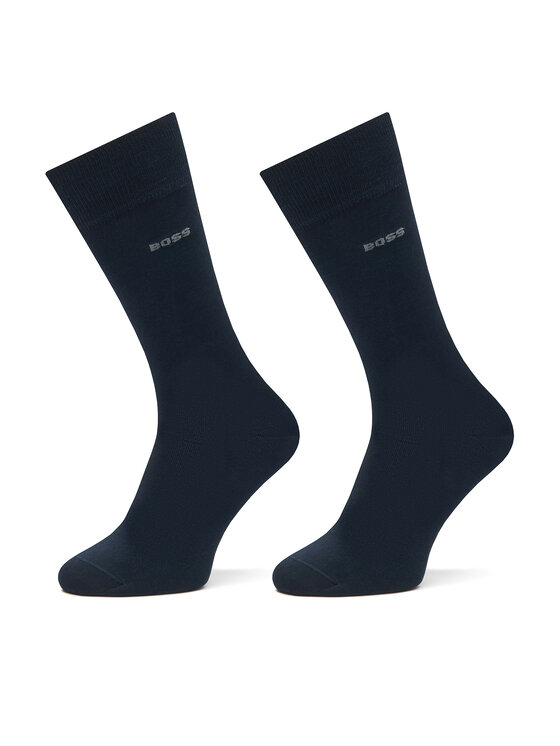 BOSS Дълги чорапи 2P RS Tom 50534901 Тъмносин цвят на ниска цена