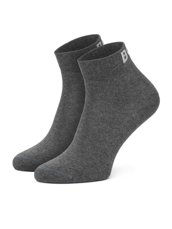 BOSS Дълги чорапи 2P SH Logo CC 50502066 Сив цвят на ниска цена