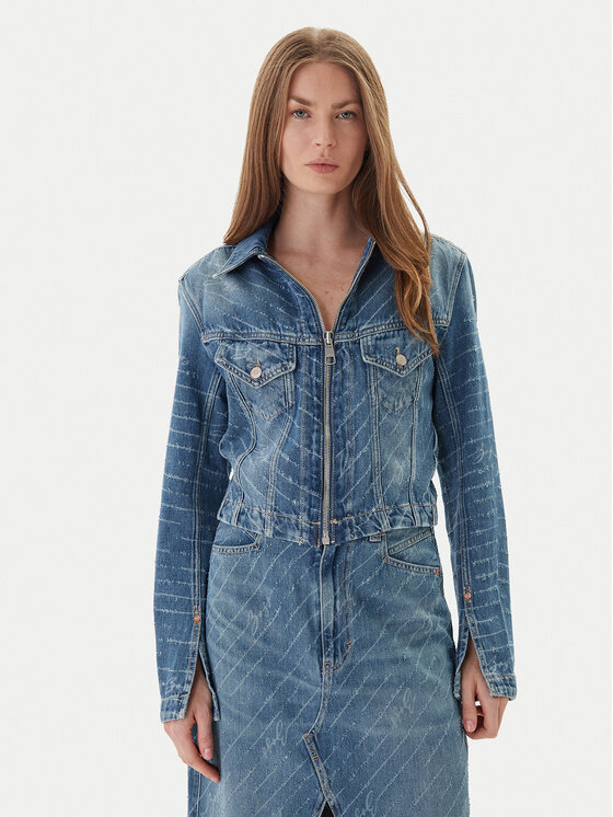 BOSS Дънково яке 50542426 Син Slim Fit цвят на ниска цена