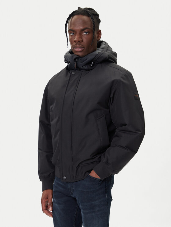 BOSS Зимно яке Osis1 50547099 Черен Relaxed Fit цвят на ниска цена