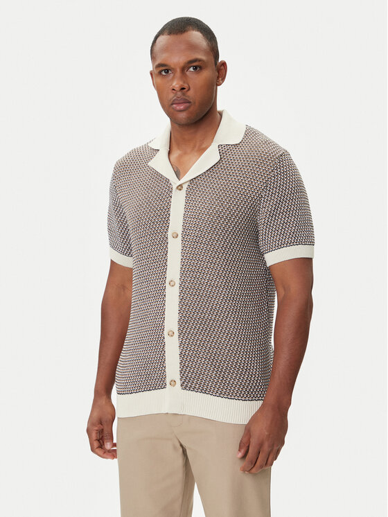 BOSS Кардиган C-Iconico 50543163 Бежов Relaxed Fit цвят на ниска цена