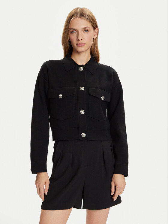 BOSS Кардиган Furigo 50543970 Черен Regular Fit цвят на ниска цена