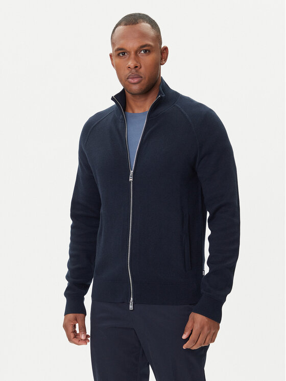 BOSS Кардиган H-Idino 50543150 Тъмносин Regular Fit цвят на ниска цена