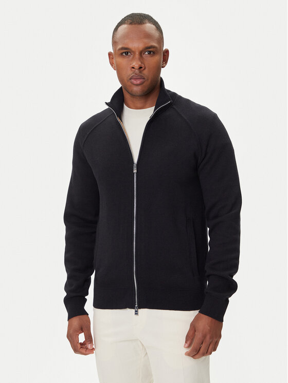 BOSS Кардиган H-Idino 50543150 Черен Regular Fit цвят на ниска цена