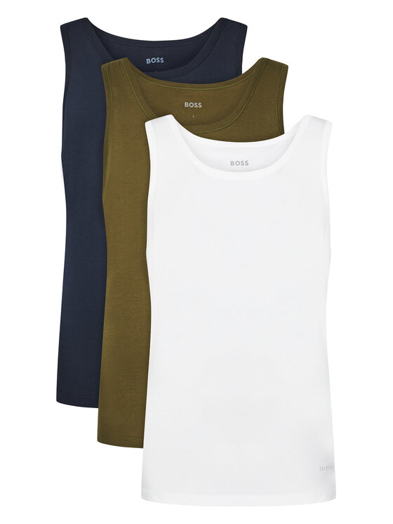 BOSS Комплект потници без ръкави Tank Top 3P Classic 50475278 Цветен Regular Fit цвят на ниска цена