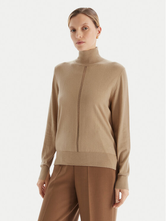 BOSS Поло C_Faghettini 50551356 Бежов Regular Fit цвят на ниска цена