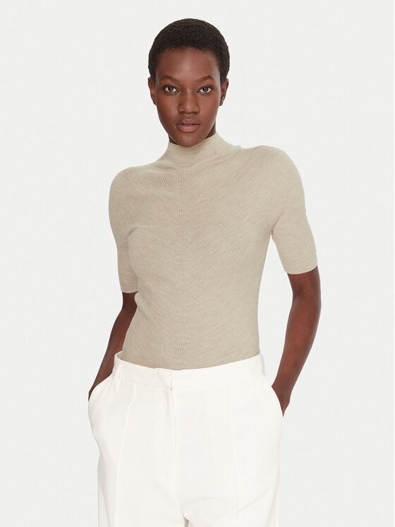 BOSS Поло Faleri 50542885 Бежов Regular Fit цвят на ниска цена