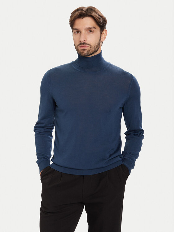 BOSS Поло Musso-P 50468262 Син Slim Fit цвят на ниска цена