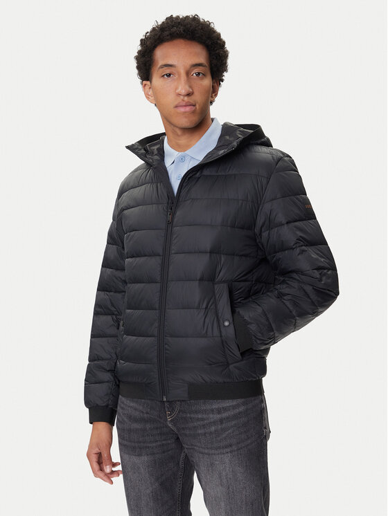 BOSS Преходно яке Odenis 50543616 Черен Regular Fit цвят на ниска цена