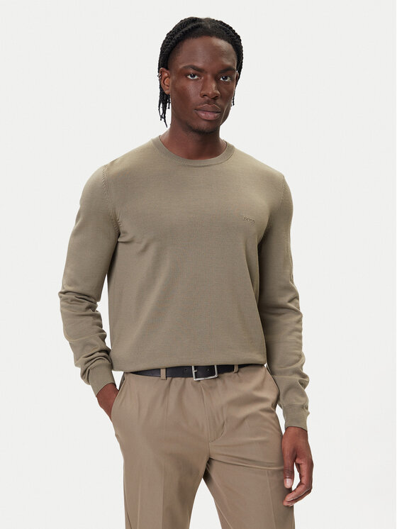 BOSS Пуловер Botto-L 50476364 Кафяв Regular Fit цвят на ниска цена