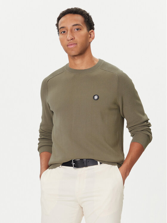 BOSS Пуловер C-Illian 50543136 Бежов Regular Fit цвят на ниска цена