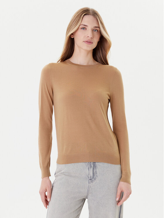 BOSS Пуловер Ferpina 50544987 Бежов Slim Fit цвят на ниска цена