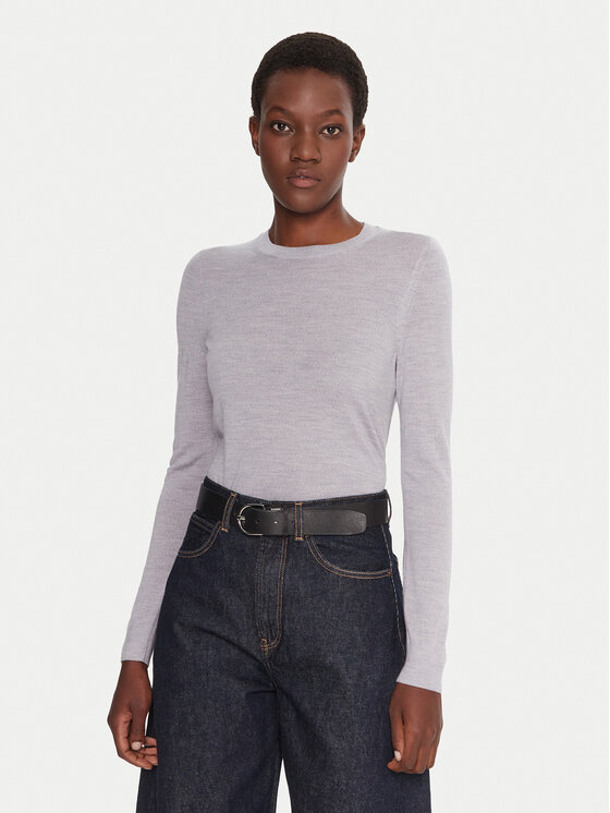 BOSS Пуловер Ferpina 50544987 Сив Slim Fit цвят на ниска цена