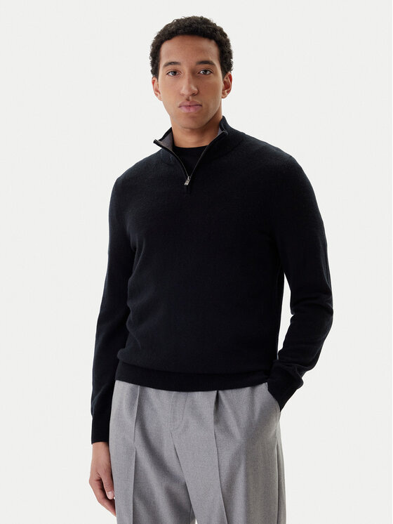 BOSS Пуловер H-Hemarlo 50549984 Черен Regular Fit цвят на ниска цена