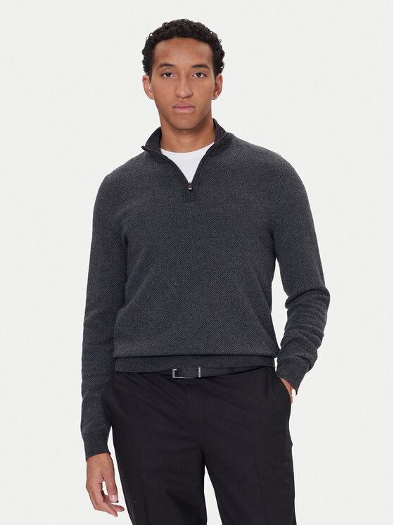 BOSS Пуловер H-Hettore 50549976 Черен Regular Fit цвят на ниска цена