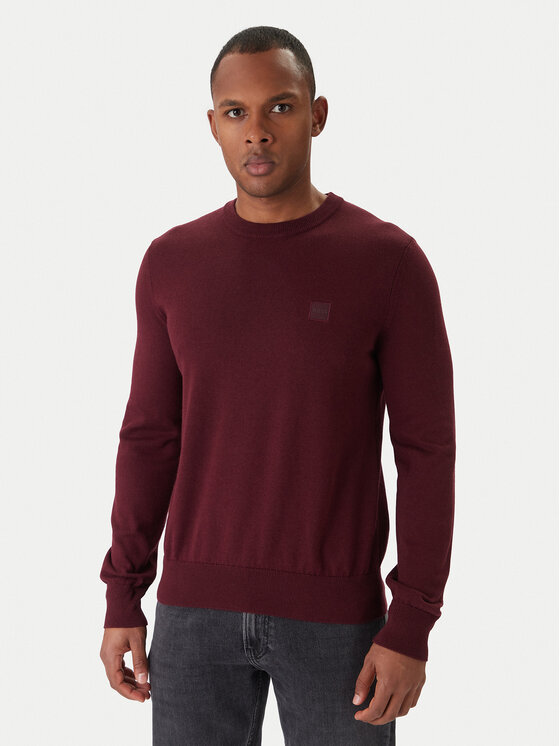 BOSS Пуловер Kanovano_S 50527583 Бордо Regular Fit цвят на ниска цена