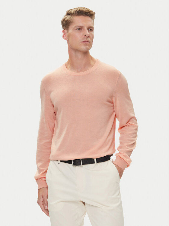 BOSS Пуловер Leno-P 50468239 Розов Slim Fit цвят на ниска цена