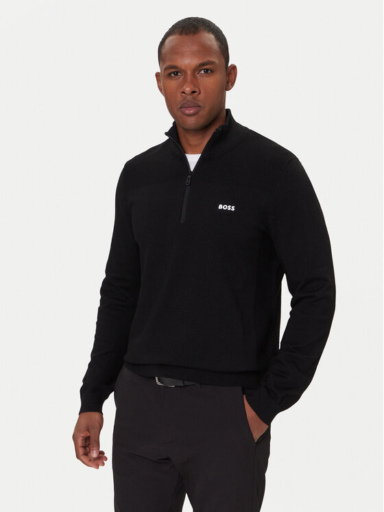 BOSS Пуловер Momentum-X QZ 50547898 Черен Regular Fit цвят на ниска цена