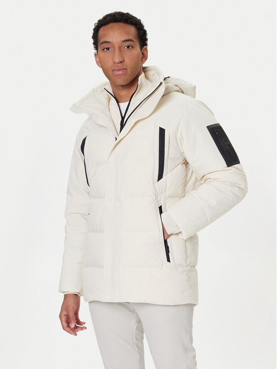 BOSS Пухено яке Block-X 50547262 Бежов Regular Fit цвят на ниска цена