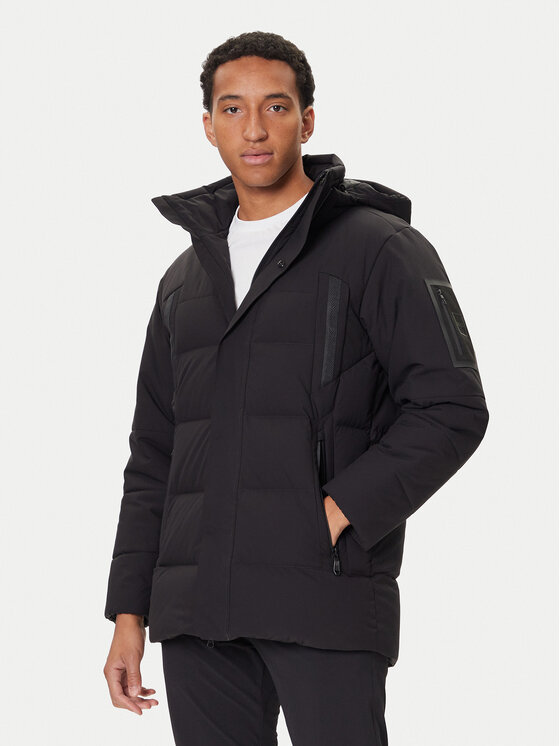 BOSS Пухено яке Block-X 50547262 Черен Regular Fit цвят на ниска цена