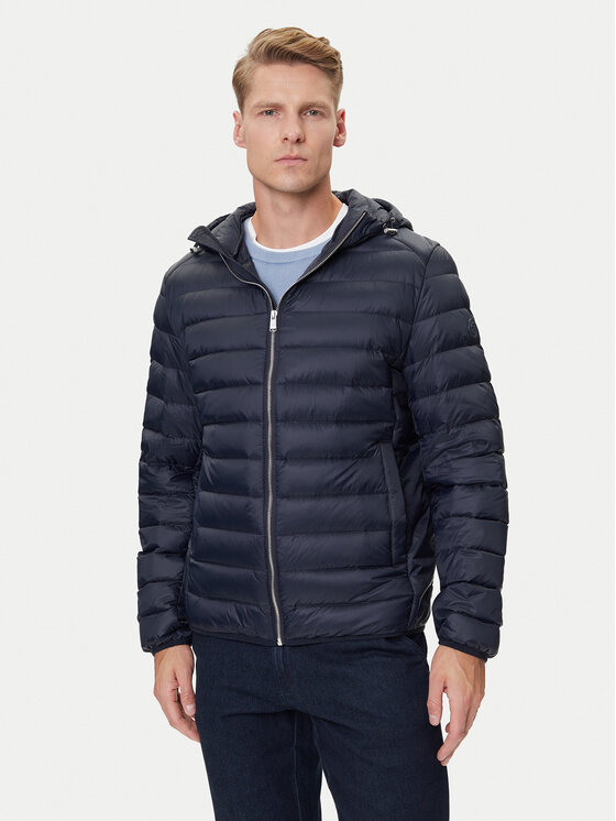 BOSS Пухено яке H-Dimeo 50540450 Тъмносин Regular Fit цвят на ниска цена