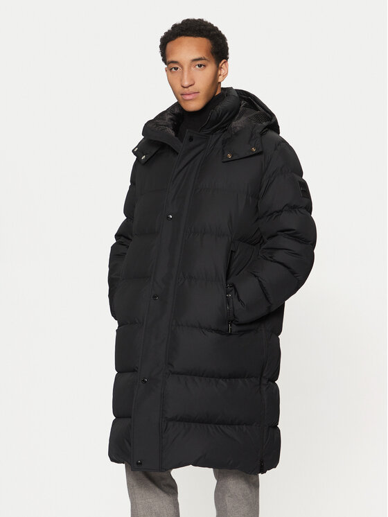 BOSS Пухено яке H-Donden5 50525237 Черен Regular Fit цвят на ниска цена