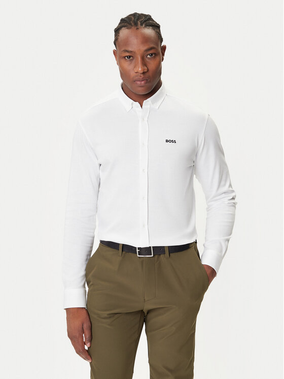 BOSS Риза B_Motion 50544795 Бял Regular Fit цвят на ниска цена