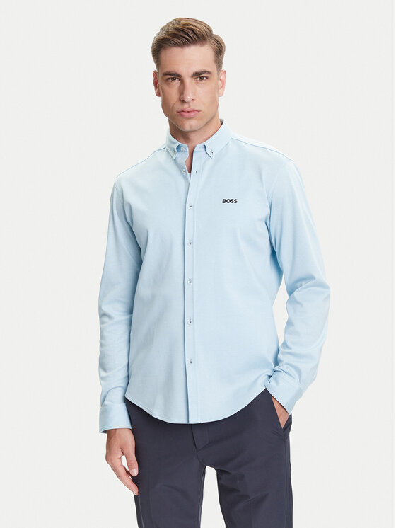 BOSS Риза B_Motion 50544795 Светлосиньо Regular Fit цвят на ниска цена