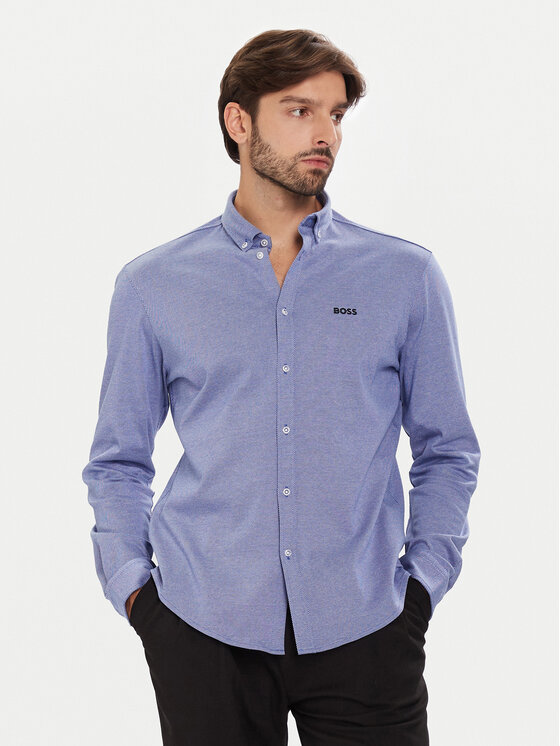 BOSS Риза B_Motion 50544795 Син Regular Fit цвят на ниска цена