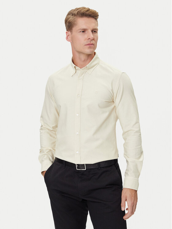 BOSS Риза H-Roan 50544917 Бял Slim Fit цвят на ниска цена