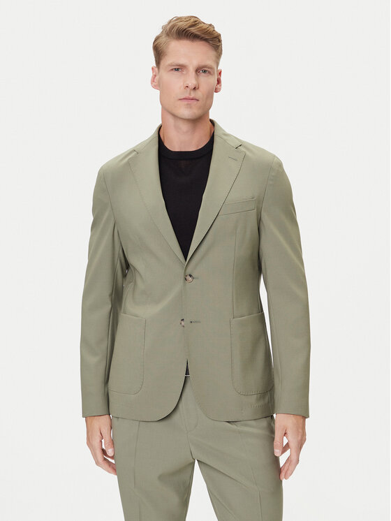 BOSS Сако C-Hanry 50545800 Зелен Slim Fit цвят на ниска цена