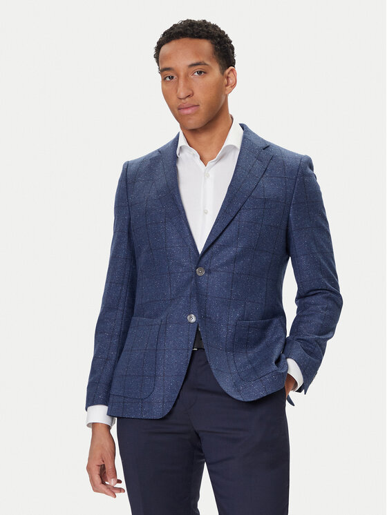 BOSS Сако H-Hutson 50551581 Син Regular Fit цвят на ниска цена