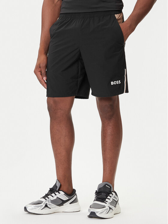 BOSS Спортни шорти S_T-Match 50541370 Черен Regular Fit цвят на ниска цена