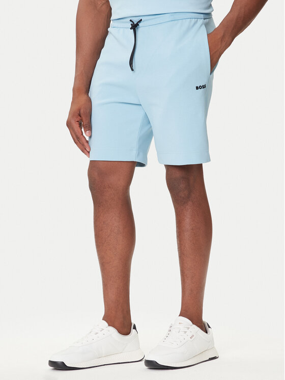 BOSS Спортни шорти Zone 50543091 Светлосиньо Regular Fit цвят на ниска цена