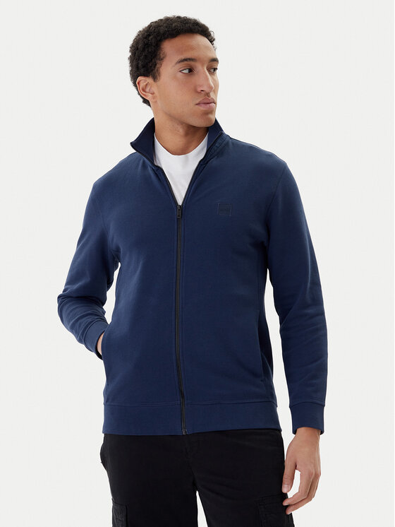 BOSS Суитшърт 50511709 Син Relaxed Fit цвят на ниска цена