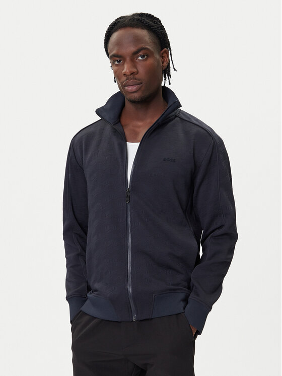 BOSS Суитшърт Mirror 50549706 Син Regular Fit цвят на ниска цена