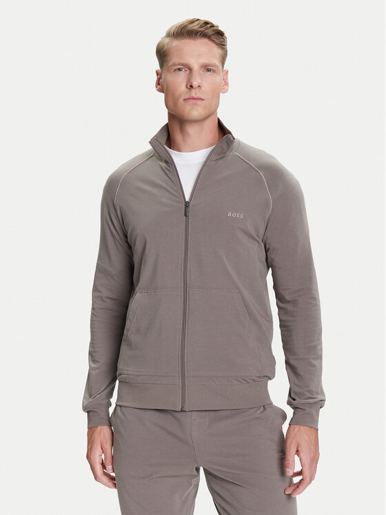 BOSS Суитшърт Mix&Match 50515307 Кафяв Regular Fit цвят на ниска цена