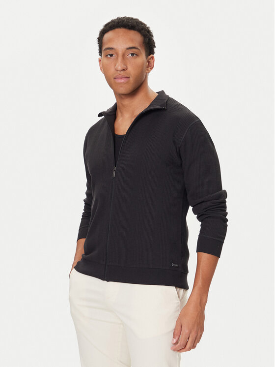 BOSS Суитшърт Structure 50559332 Черен Regular Fit цвят на ниска цена