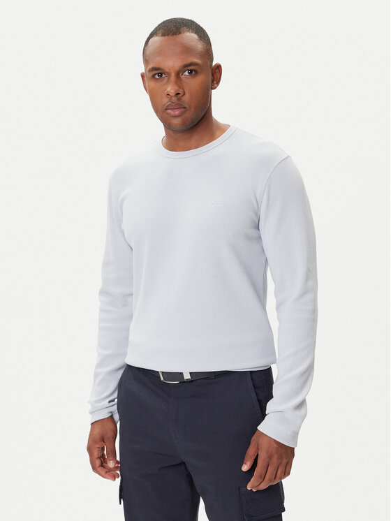 BOSS Тениска с дълъг ръкав Tempesto 50520725 Бежов Regular Fit цвят на ниска цена