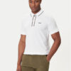 BOSS Тениска с яка и копчета Philix 50544450 Бял Slim Fit цвят на ниска цена