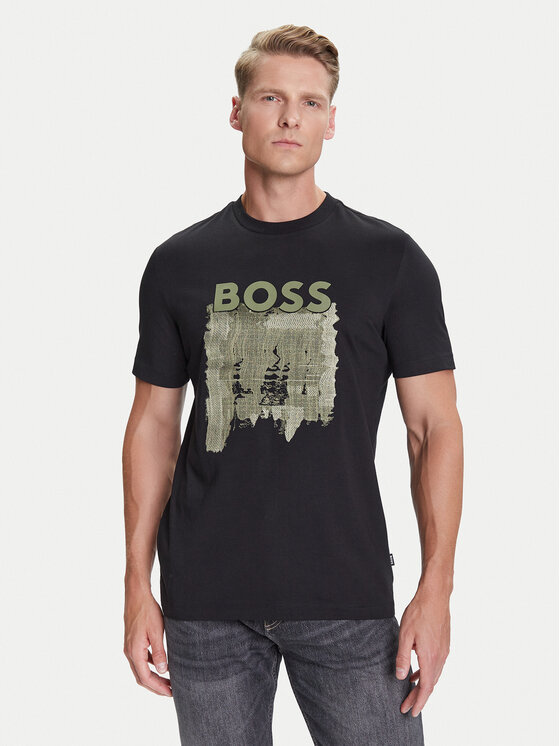 BOSS Тишърт C-Thompson 214 50543916 Черен Regular Fit цвят на ниска цена