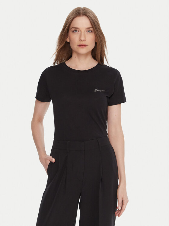 BOSS Тишърт C_Esogo_4 50549184 Черен Regular Fit цвят на ниска цена