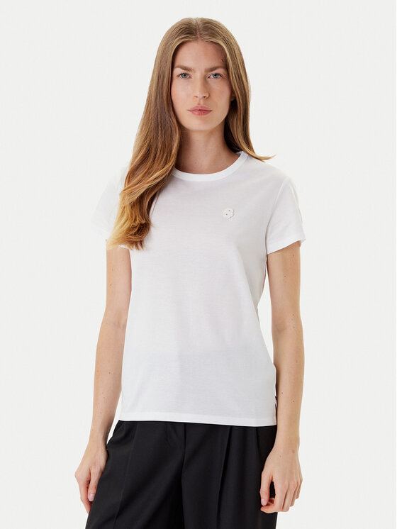 BOSS Тишърт Eventsa8 50545671 Бял Slim Fit цвят на ниска цена