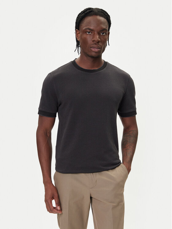 BOSS Тишърт H-Thompson 06 50549602 Черен Regular Fit цвят на ниска цена