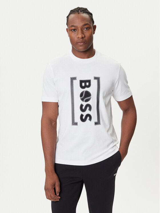 BOSS Тишърт Iconic TL 50543905 Бял Relaxed Fit цвят на ниска цена